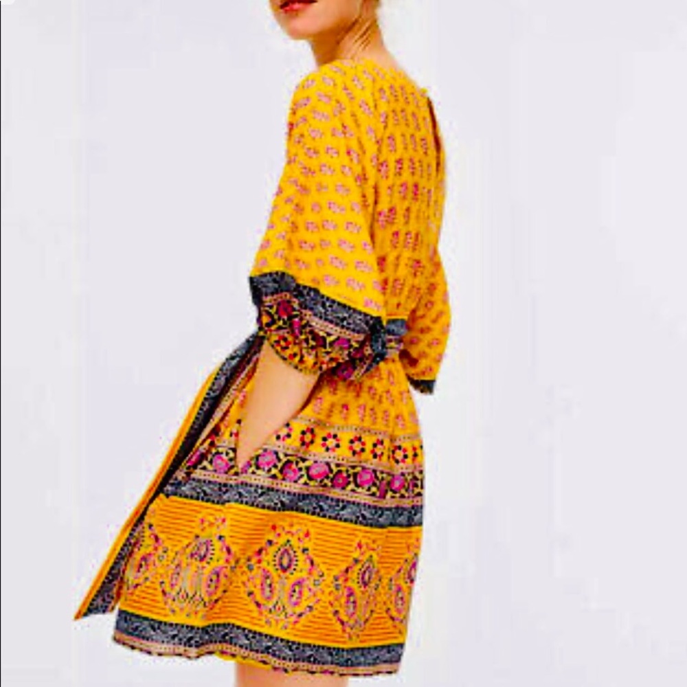 J. Crew Yellow and Black Mini Dress - Picture 4 of 14